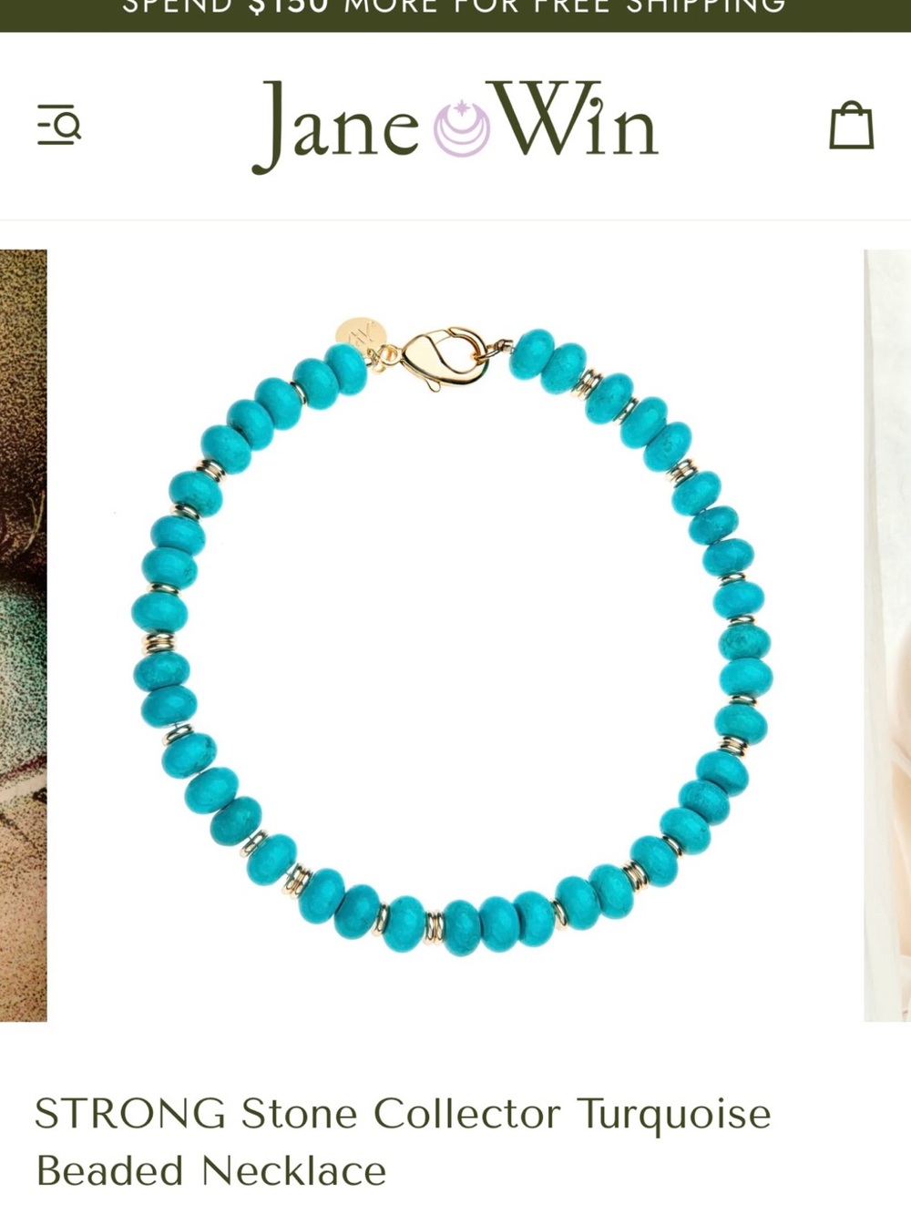 Turquoise Beaded Necklace - Bright Turquoise